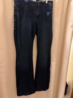 Pilcro Navy Flare Wide-Leg Jeans